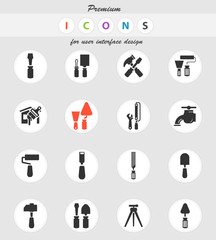 work tools icon set