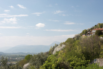 Views. Glance from the hills to the Julian Pre-Alps