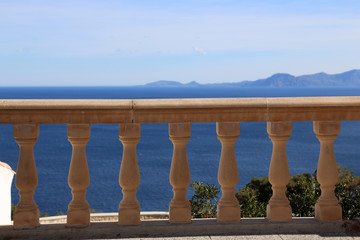 Cap Formentor Aussichtspunkt vom Balkon auf Mallorca, Spanien