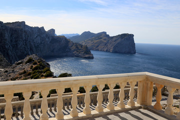 Cap Formentor Aussichtspunkt vom Balkon auf Mallorca, Spanien