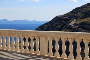 Cap Formentor Aussichtspunkt vom Balkon auf Mallorca, Spanien