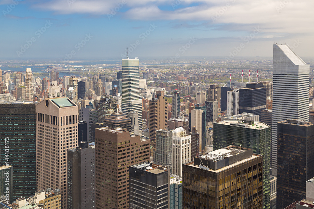 Wall mural view over new york city