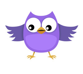funny happy owl illustration for your design