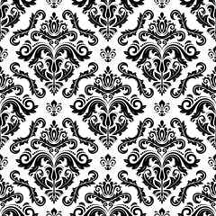 Classic seamless vector pattern. Traditional orient black and white ornament. Classic vintage background