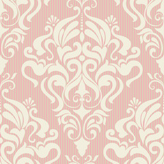 Vector damask seamless pattern element. Classical luxury old fashioned damask ornament, royal victorian seamless texture for wallpapers, textile, wrapping. Exquisite floral baroque template.