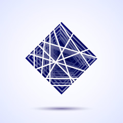 Abstract vector square shape . Abstract geometrical modern design template for your logotype. Vector illustration.