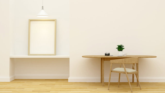 workspace and studio picture - 3D Rendering