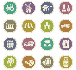 agriculture icon set