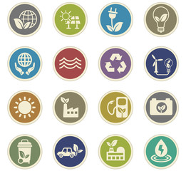 alternative energy icon set
