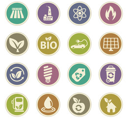 alternative energy icon set