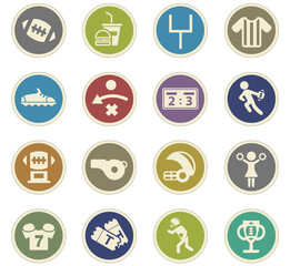 american football icon set