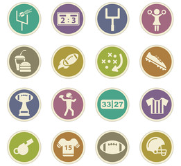 american football icon set