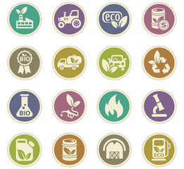 bio fuel icon set
