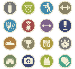 Fototapeta premium boxing icon set
