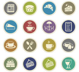 cafe icon set