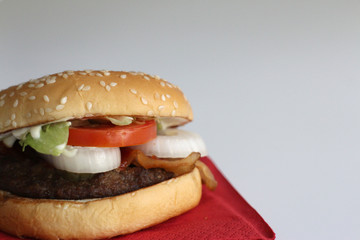 Beef Burger with crispy bacon