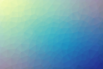Polygonal abstract geometric blue and yellow triangular low poly style gradient background vector illustration