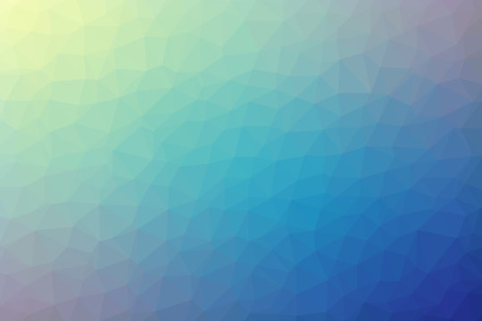 Polygonal abstract geometric blue and yellow triangular low poly style gradient background vector illustration