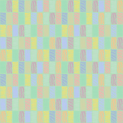 Seamless vector geometrical pattern with rhombus, squares. endless background with hand drawn textured geometric figures. Pastel Graphic illustration Template for wrapping, web backgrounds, wallpaper