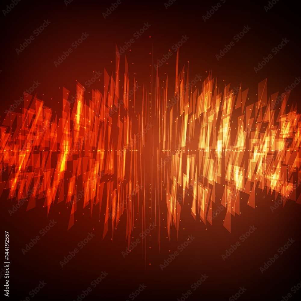 Aufkleber abstract vector mesh background. chaotically connected points and polygons flying in space. flying d