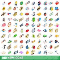 100 new icons set, isometric 3d style