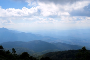 view on the mountains, north of Thailand