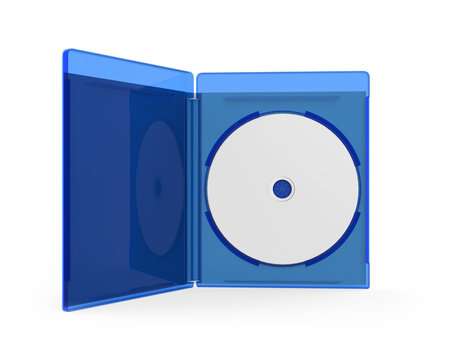 Blank Bluray Case Isolated