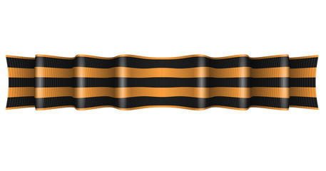 Vector striped St George ribbon isolated on white background. Symbol of victory day May 9.