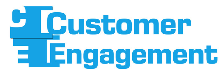 Customer Engagement Blue Abstract Stripes 