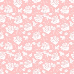 Vector flower seamless pattern background. Elegant texture for backgrounds. Classical luxury old fashioned floral ornament, seamless texture for wallpapers, textile, wrapping.