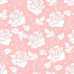 Vector flower seamless pattern element. Elegant texture for backgrounds. Classical luxury old fashioned floral ornament, seamless texture for wallpapers, textile, wrapping.