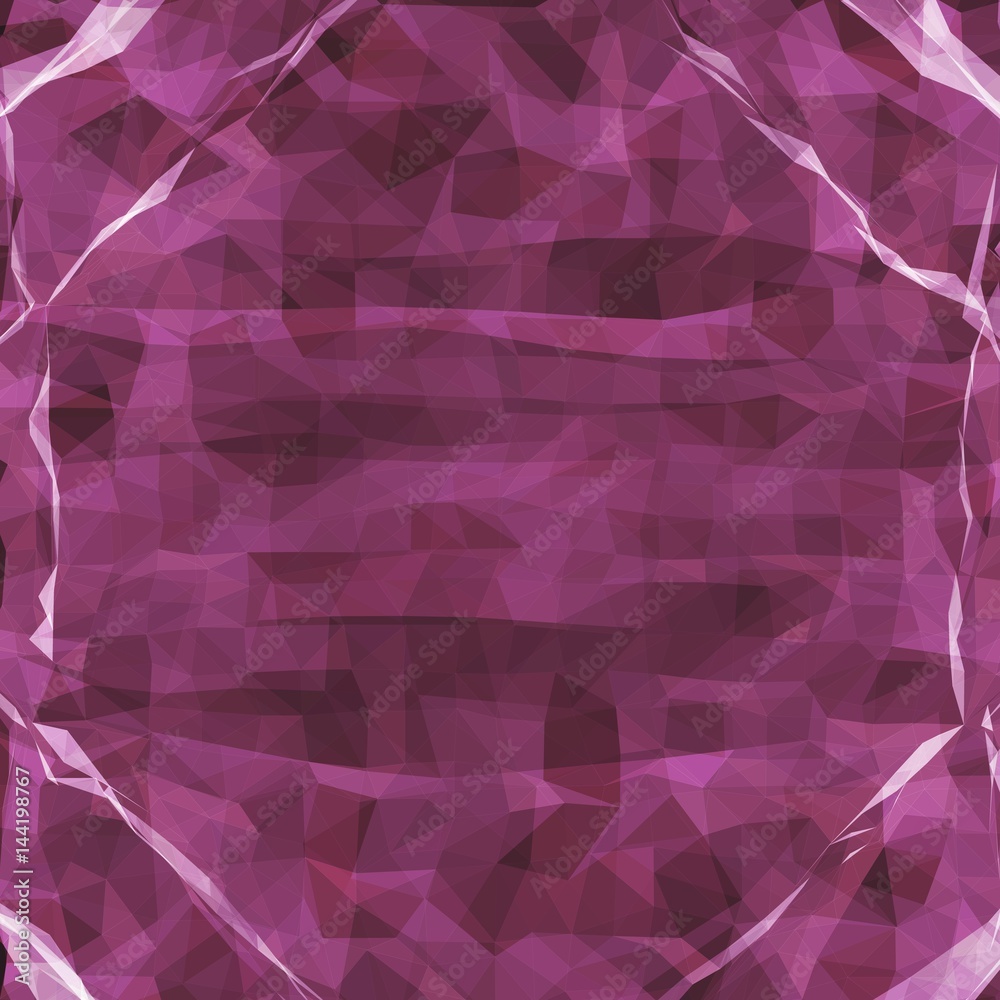 Poster abstract vector mesh background. chaotically connected points and polygons flying in space. flying d