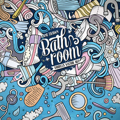 Cartoon doodles Bathroom frame