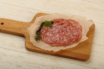 Sliced salami