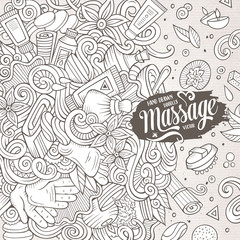 Cartoon cute doodles Massage frame
