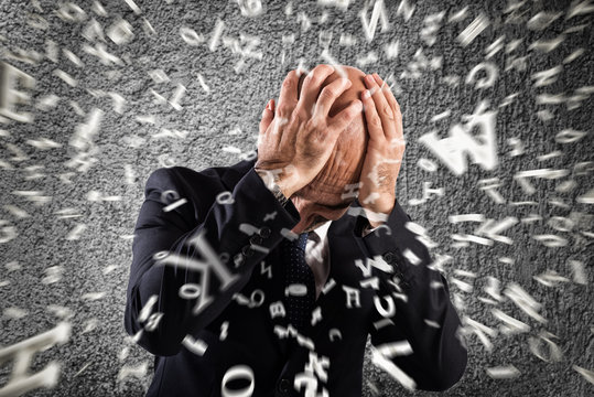 Businessman stunned by strong headache