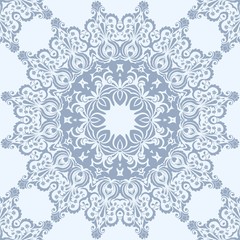 Fototapeta na wymiar Vector floral seamless pattern element in Arabian style. Arabesque pattern. Eastern ethnic ornament. Elegant texture for backgrounds.