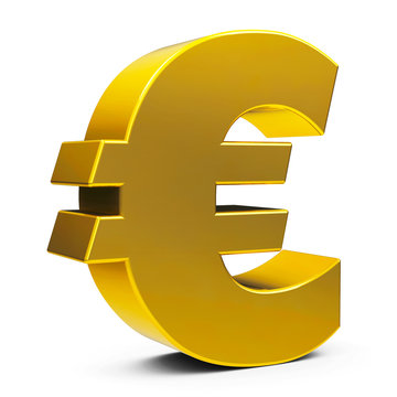 Gold euro sign