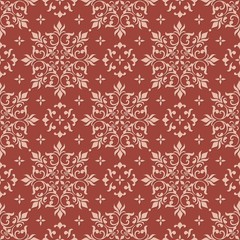 Vector damask seamless pattern background. Classical luxury old fashioned damask ornament, royal victorian seamless texture for wallpapers, textile, wrapping. Exquisite floral baroque template.