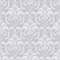 Vector damask seamless pattern background. Classical luxury old fashioned damask ornament, royal victorian seamless texture for wallpapers, textile, wrapping. Exquisite floral baroque template.