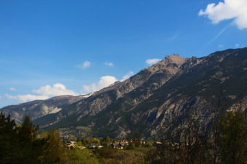 Naklejka na ściany i meble Paysage de Montagne (Alpes)