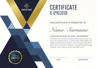 certificate template with luxury and modern pattern, Vector illustration