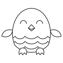 Black and white bird icon