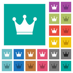 Premium services square flat multi colored icons