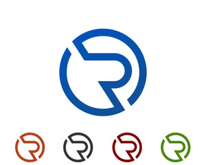 R Letter Modern Logo Template : V23