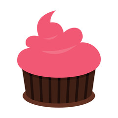 Cartoon tasty cake isolated on white background