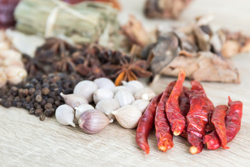 Healthy thai cooking concept