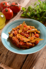 Okra dish with tomatoes