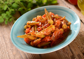 Okra dish with tomatoes