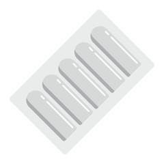Medicine flat drug isolated on white background